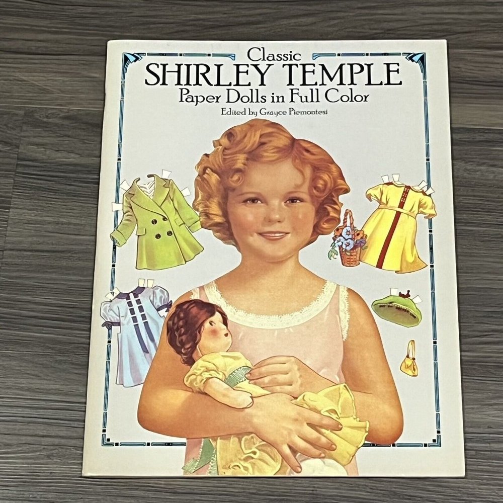 Vintage 1986 Shirley Temple Paper Doll Book Dover Thre Different Sizes Uncut